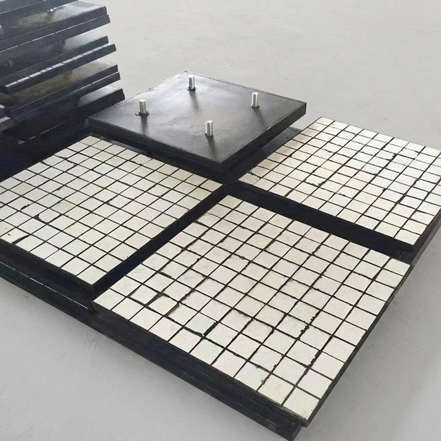 Ceramic rubber steel composite